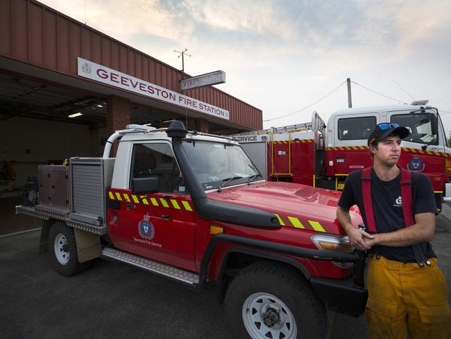 TFS Volunteer Campbell Gane at Geeveston. Picture: CHRIS KIDD