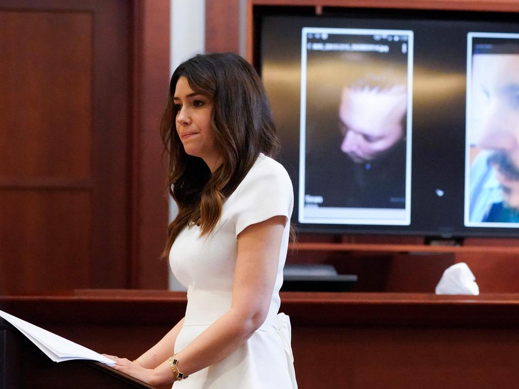 Johnny Depp's lawyer Camille Vasquez delivers her closing argument to the jury. Picture: Steve Helber / AFP.