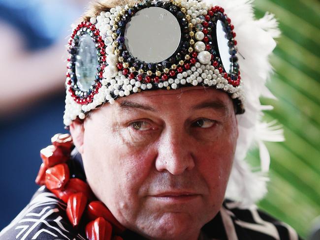 APIA, SAMOA - JULY 09: New Zealand All Blacks Head Coach Steve Hansen takes part in a ceremony making him a Honorary High Chief Of Vaiala on July 9, 2015 in Apia, Samoa. Hansen is now known by the Samoan people as Tupuivau Steve Hansen. (Photo by Hannah Peters/Getty Images)