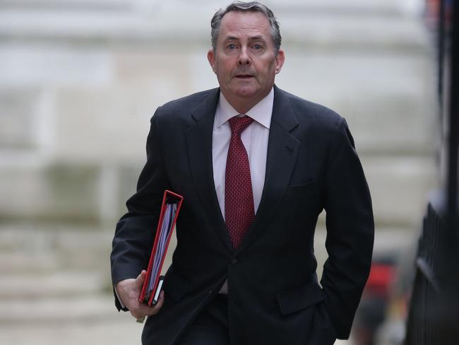 Britain’s International Trade Secretary Liam Fox will meet with Steven Ciobo today. Picture: AFP Photo