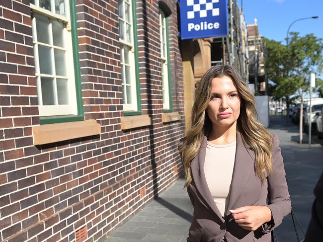 Former reality TV star Millie Fuller, 29, of Allambie Heights, leaving Manly Local Court on Thursday after being convicted of assaulting a security guard at a Manly Hotel. She will appeal the conviction. Picture: Jeremy Piper