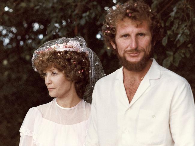 Jennifer Tanner with husband Laurie on their wedding day.