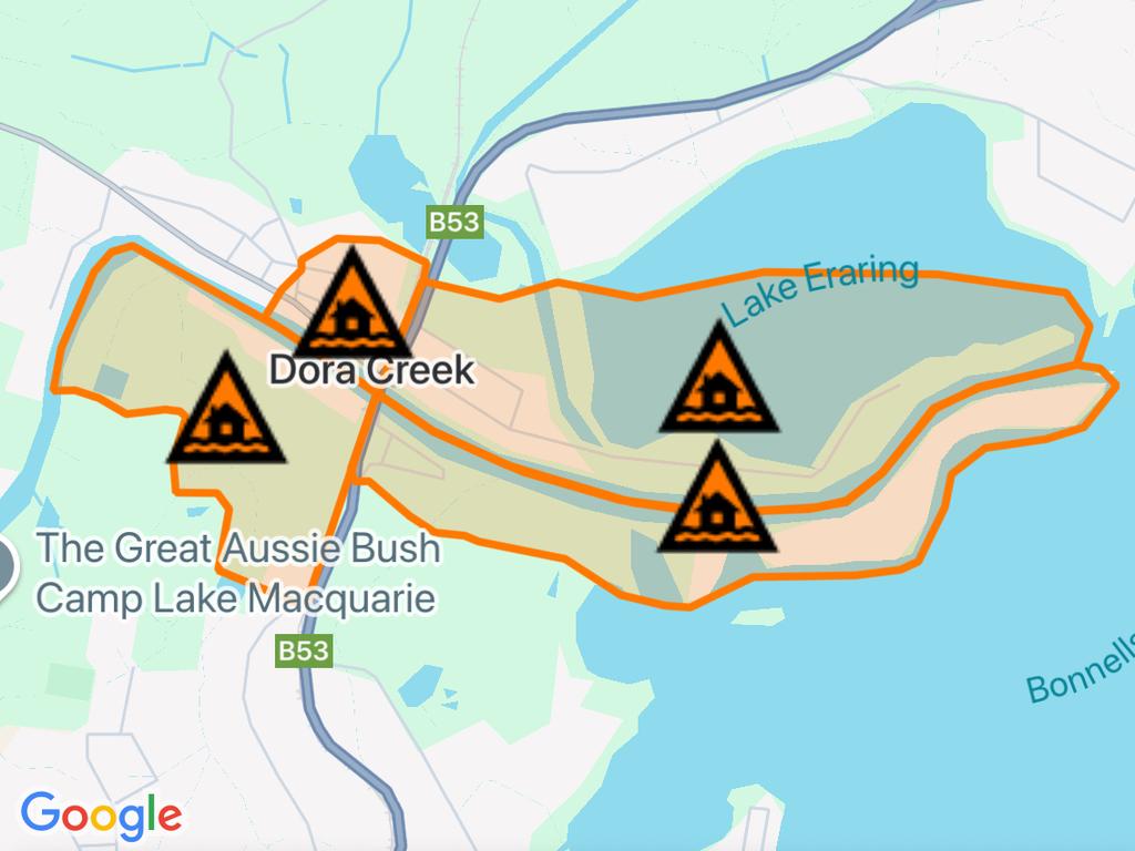 NSW floods: Suburbs at risk. Picture: Hazards Near Me NSW