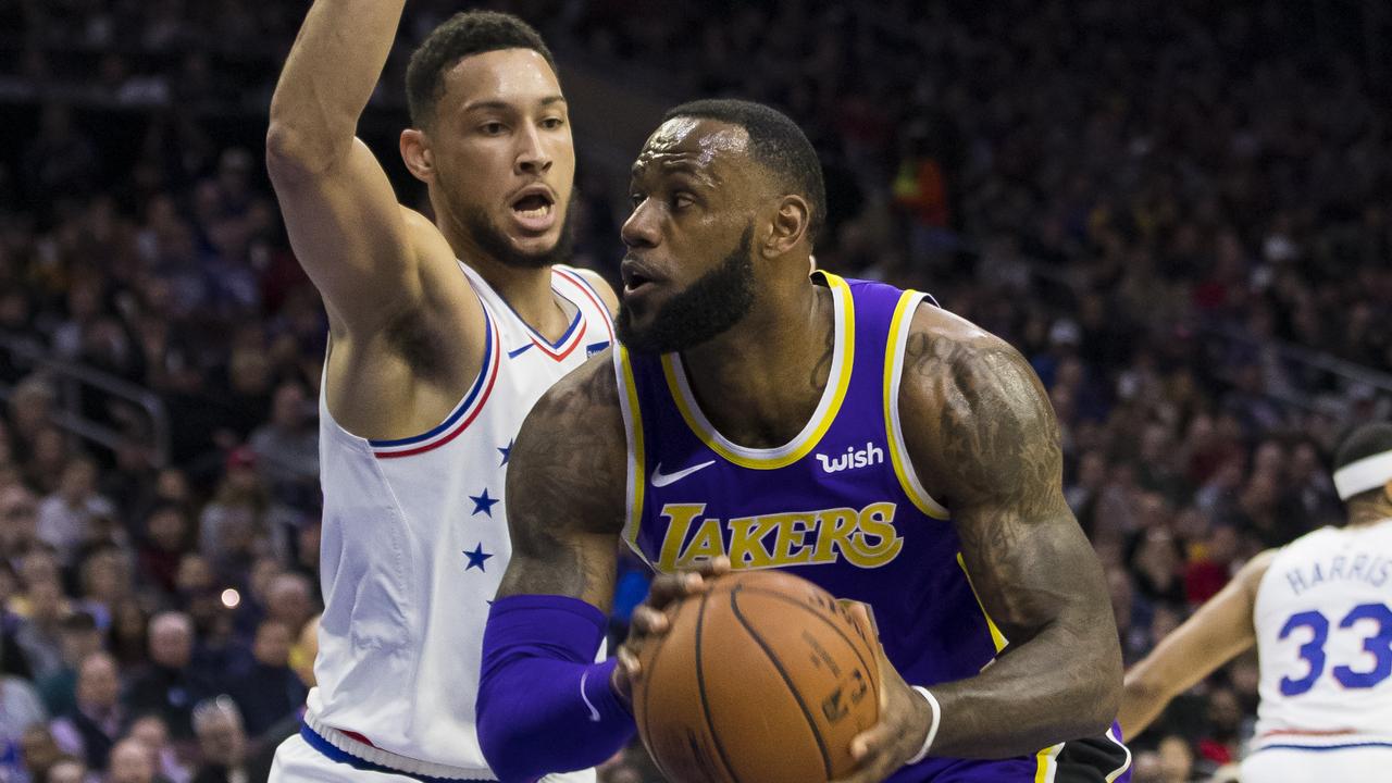 Ben Simmons was matched up with LeBron James for much of the game on Monday morning. (AP Photo/Chris Szagola)