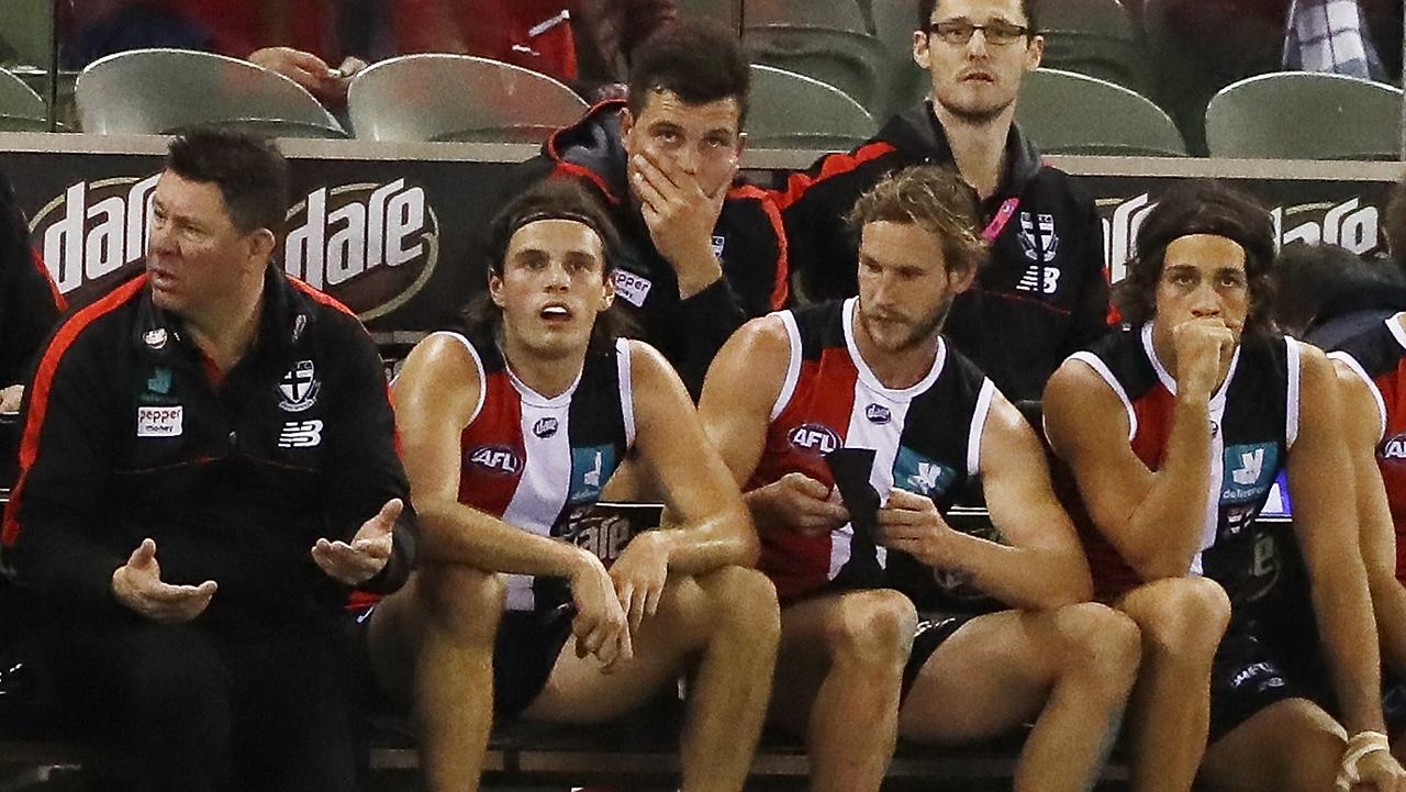 Rowan Marshall was subbed out of the game on Friday night (Photo by Dylan Burns/AFL Photos via Getty Images).