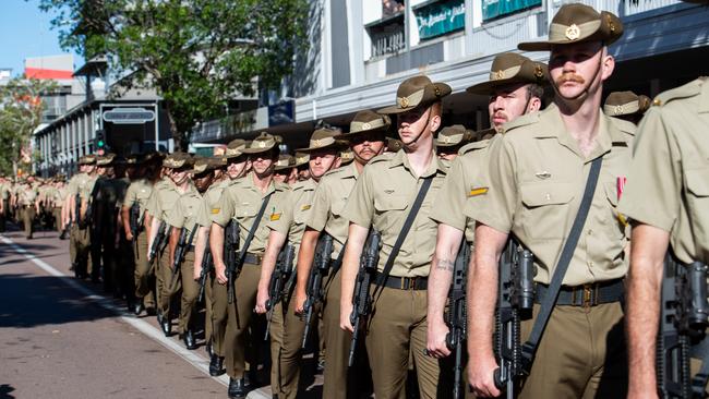 Darwin’s 5th Battalion will remain at home in the Top End and is expected to become 5/7 RAR. Picture: Pema Tamang Pakhrin