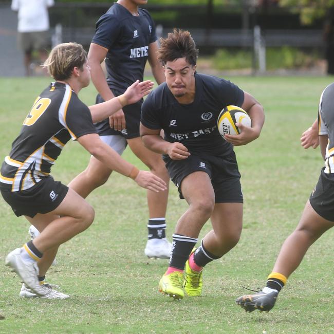 Tyrece Herniman. QLD Rugby Union State Championships (17-18 years boys) at the Townsville Sports Precinct. Friday May 23. Metro East against Capricorn. Picture: Evan Morgan
