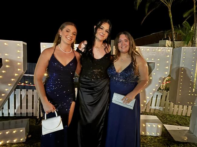 The girls enjoying their night at the Hervey Bay State High School formal.