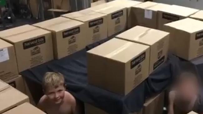 9-year-old Jake and two other minors were left to sleep in a Melbourne airport lounge storeroom. Picture: screenshot from Sunrise Twitter