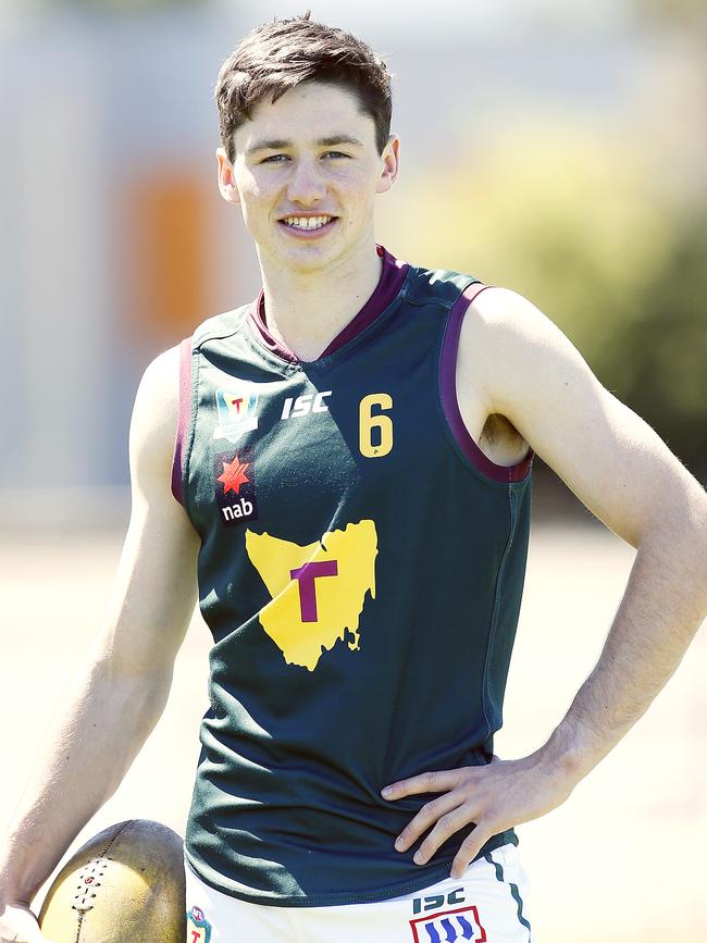 Chayce Jones in his Tasmania guernsey last year. Picture: CHRIS KIDD