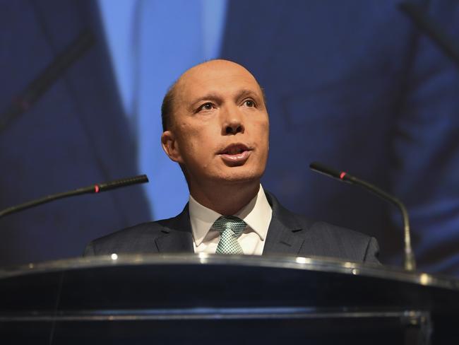 Peter Dutton has received an emotional letter from a South African man whose parents were tied up and tortured urging him to fast-track humanitarian visas for thousands of persecuted farmers. Picture: AAP