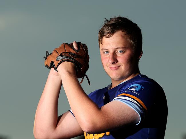 Local Sports Star nominee Brock  Eyre-Nixon 15, pictured at the  Andrews rd Baseball complex in Cranebrook, has been selected for the PSSA Softball Boys Team in the St Marys District.