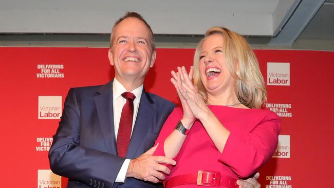 Bill and Chloe Shorten at the Victorian ALP Conference in Melbourne last month. (Pic: Stuart McEvoy/The Australian)