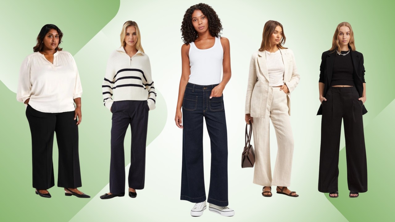 Freshen up your wardrobe with our roundup of the best wide leg pants. Picture: Supplied.