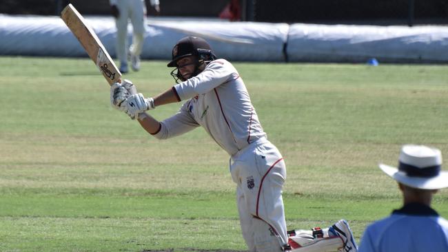 Lewis Mildenhall batting for South Caulfield on Saturday. Picture: Ron Weil