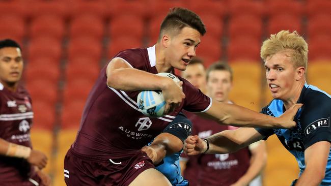 BBC outside centre Jack Howarth in action during the Under 18 Queensland V NSW State of Origin game at Suncorp Stadium in Brisbane. Pics Adam Head