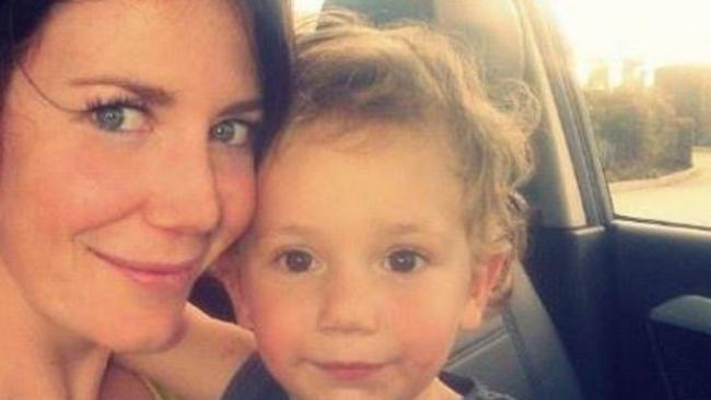 Heartbroken mother Sally Faulker (pictured with her son Noah), who is being held in a Lebanese prison after a botched child recovery mission. Picture: Facebook