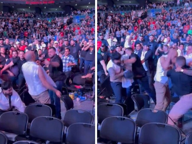 A fan was knocked out at UFC Fight Night in Mexico City.