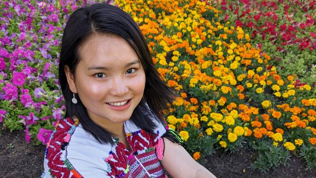 Karen Community Hub and Language School secretary Ma Aye Paw, 24, was selected as the City of Great Bendigo's Young Citizen of the Year for 2021. Picture: Zizi Averill