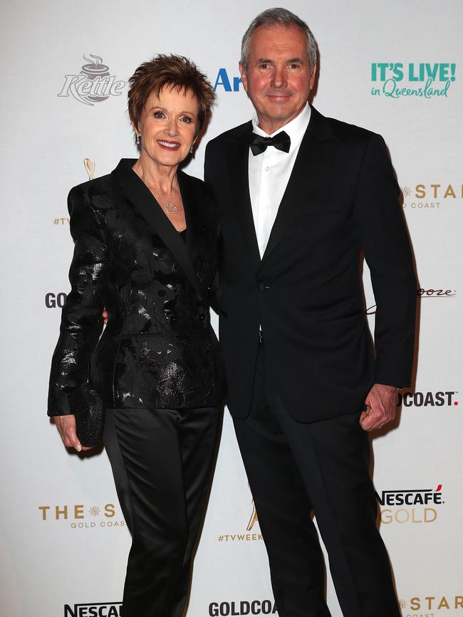 Neighbours stars Jackie Woodburne and Alan Fletcher kept it simple and smart. Picture: Getty