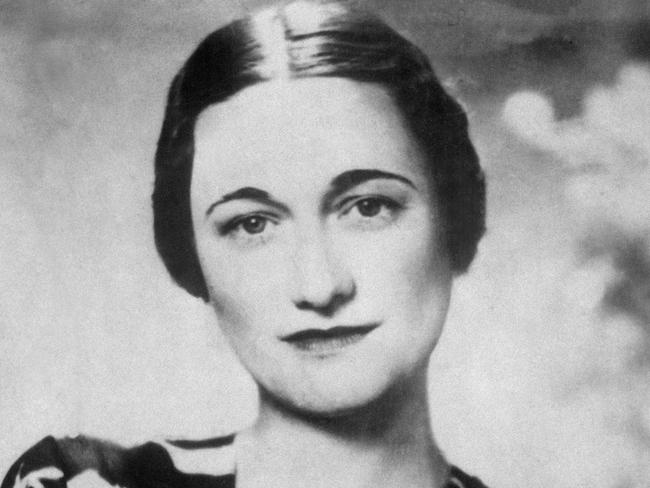 US-born Wallis Simpson, who became Duchess of Windsor on June 3, 1937, by marrying Edward of England, Duke of Windsor, formerly King Edward VIII. Picture: AAP