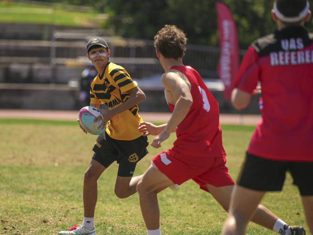 Townsville Grammar V St Pauls at the 2024 Gold Coast Titans All Schools Touch Football Picture: Glenn Campbell