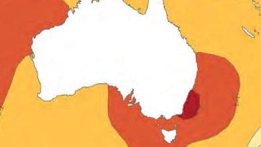 Climate Council graphic of trend in sea surface temperature fer decade from 1950 to 2021. Water around Australia are warming rapidly, especially in areas around the southeast. Photo: Climate Council