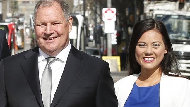 Lord Mayor Robert Doyle with Tessa Sullivan, who is accusing him of sexual harassment. Picture: David Caird