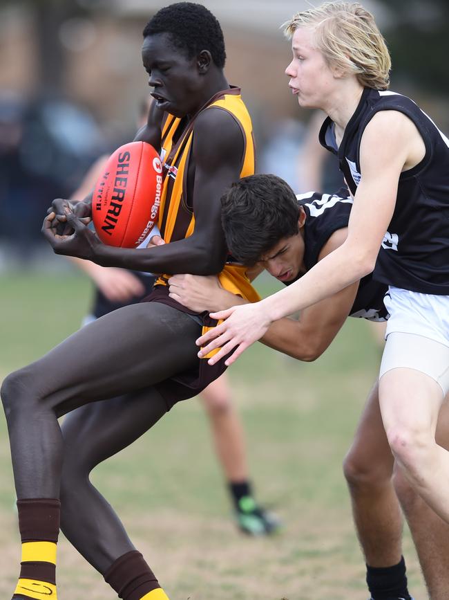 Bigoa Nyuon as a junior for Rowville Hawks. Picture: Lawrence Pinder.