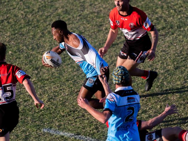 Cooper Segeyaro scored a try in Sharks win over Litchfield. Picture: Che Chorley