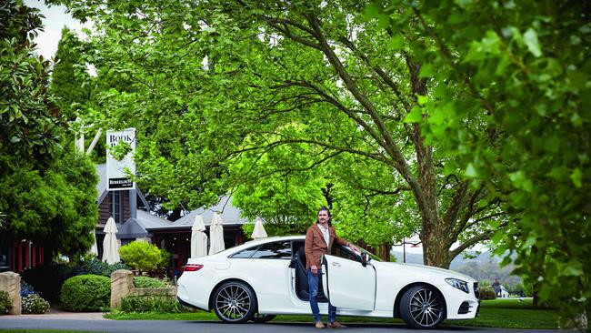 The author and Mercedes in the NSW Southern Highlands. Picture: Nick Cubbin