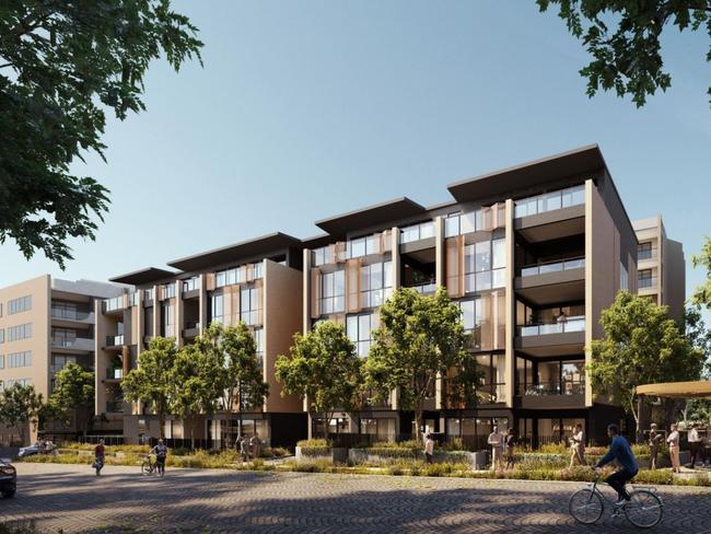 Artist impressions of plans for 598 apartments on 164-170 Croatia Ave, Edmondson Park.