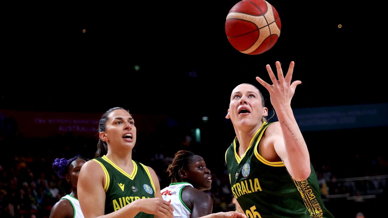 Lauren Jackson and Marianna Tolo were too much for Mali. Picture: AFP