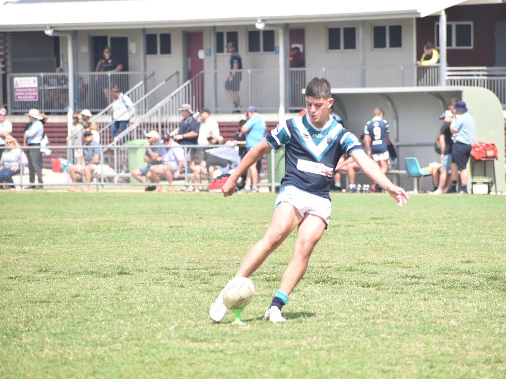 Kayne Smith in the Mercy College v St Brendan's Cowboys Challenge grand final in Mackay, September 1, 2021. Picture: Matthew Forrest