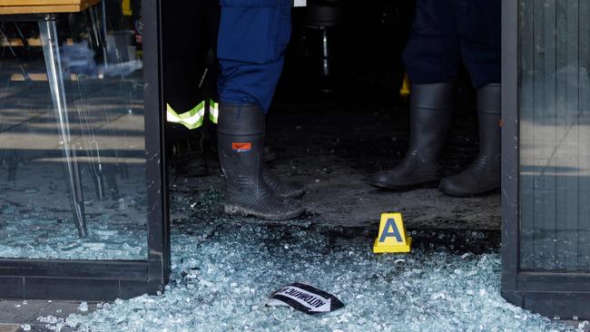 Huncho barber shop on Old Northern Rd, Castle Hill, was damaged by fire in suspicious circumstances early Saturday morning. Picture: Max Mason-Hubers