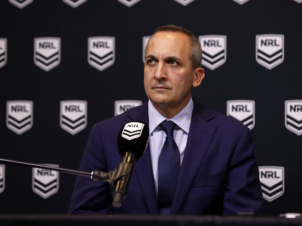 NRL CEO Andrew Abdo is struggling to get NRL clubs over to America. Picture: Jonathan Ng