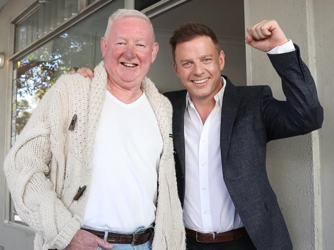 Pictured outside his practice in Surry Hills is Dr Peter Brown with radio personality Ben Fordham.Dr Peter Brown is a 69-year-old doctor who had his licence removed because he was "too old" and "didn't use a computer." But after Ben Fordham campaigned on his radio show, he's able to practice once again. Picture: Richard Dobson