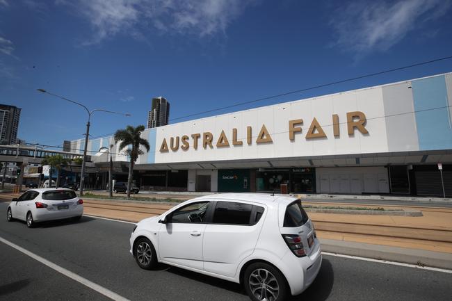 The exterior of an aging Australia Fair shopping centre at Southport. Picture Glenn Hampson