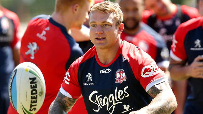 Jake Friend during the Sydney Roosters training session at Kippax Lake Oval,Moore Park.Picture Gregg Porteous