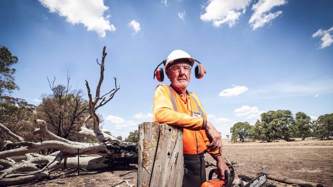 Mal Templeton at the BlazeAid initiative, Willaura. Picture: Nicole Cleary