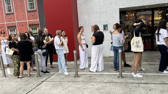 Women were prepared to wait for hours. Picture: News.com.au