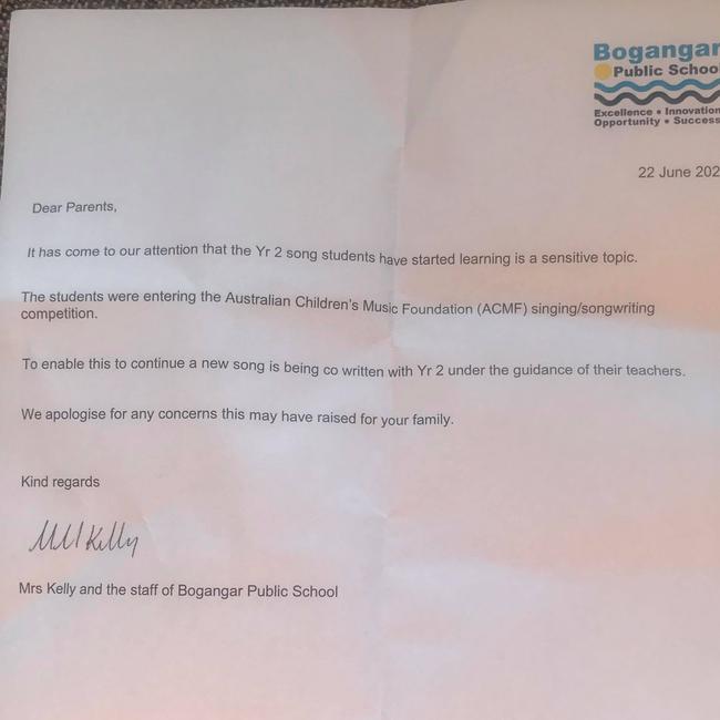 The school has since apologised for the song.