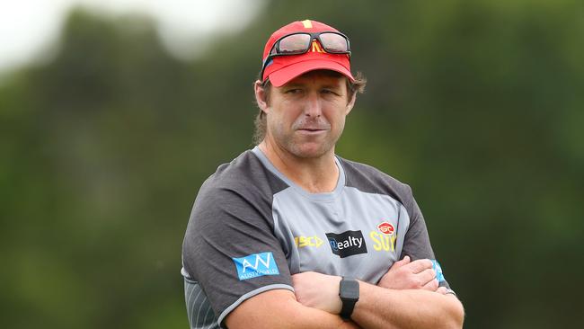 Gold Coast coach Stuart Dew has issued a warning to his troops. Picture: Getty Images