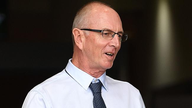 Dreamworld maintenance planner Grant Naumann leaves the Southport Courthouse after giving evidence in the Dreamworld inquest. Picture: AAP