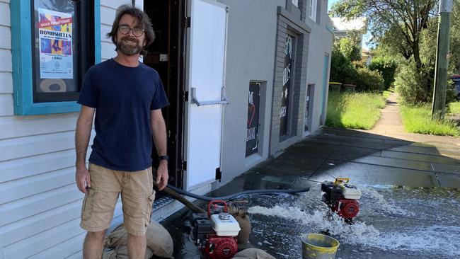 In 2022 Mark Conaghan, the Committee President of the Penguin Playhouse Theatre Company, surveyed water flooding the community theatre on Through Street, South Grafton.