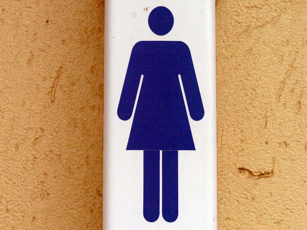 Female sign on door of womens public toilet 02 Sep 2004.
/Signs