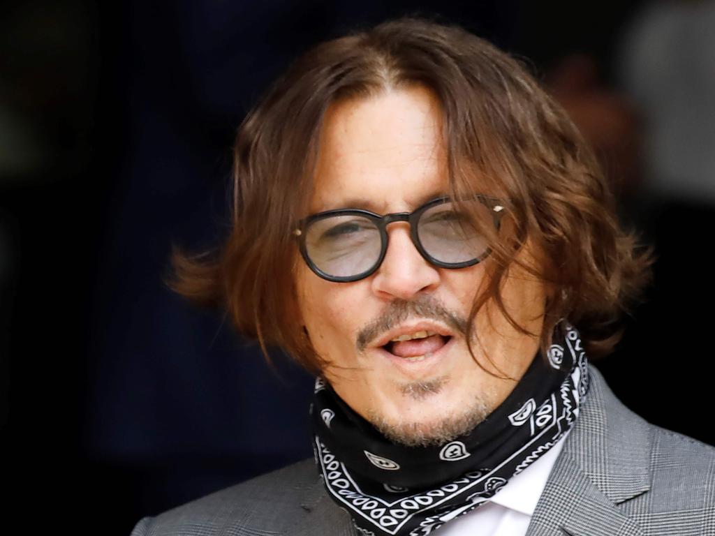 US actor Johnny Depp arrives on the fifth day of his libel trial against News Group Newspapers (NGN), at the High Court in London. Picture: Tolga AKMEN / AFP