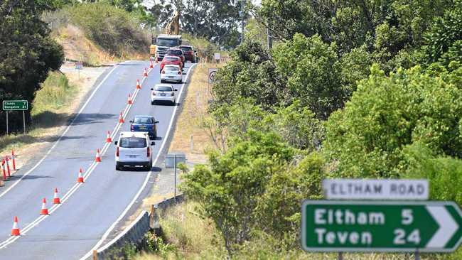 UPHILL BATTLE: A new NRMA report has named Bangalow Rd among the ones needing repairs in the Lismore City Council area. Picture: Marc Stapelberg