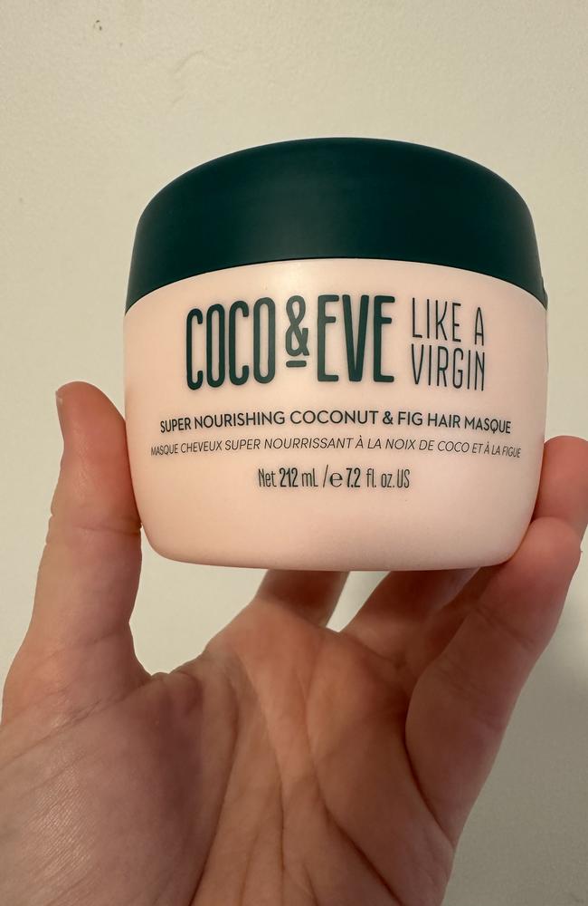 Coco &amp; Eve Like a Virgin Super Nourishing Coconut &amp; Fig Hair Masque. Picture: news.com.au/Philippa Tonkin.