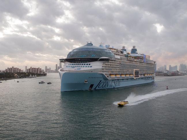 Royal Caribbean's Icon of the Seas is billed as the world’s largest cruise ship. Picture: Marco Bello/AFP